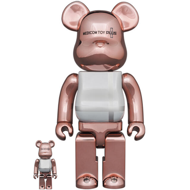 MEDICOM TOY(メディコムトイ)のBE@RBRICK PINK GOLD CHROME Ver.  セット エンタメ/ホビーのおもちゃ/ぬいぐるみ(キャラクターグッズ)の商品写真