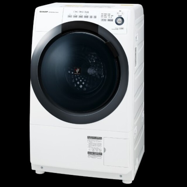 フラワーB ブルーグレイ 2019年製シャープ ドラム式洗濯乾燥機プラズマ