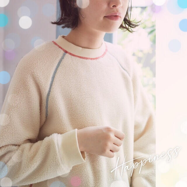 bulle de savon(ビュルデサボン)の ≪OYASUMI≫ Recycle Fleece ロゴトレーナー🎵 レディースのトップス(トレーナー/スウェット)の商品写真