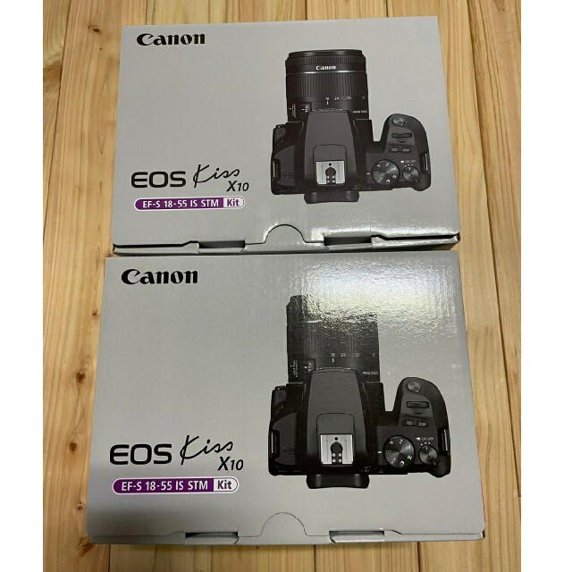 新品送料無料]2台 EOS Kiss X10 ブラック STM レンズキット 【500円 ...