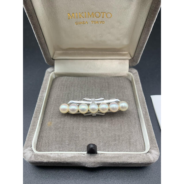 【MIKIMOTO / ミキモト】真珠 パール K14WG ブローチ14金製