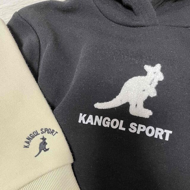 KANGOL(カンゴール)の新品タグ付き　KANGOL フード付きトレーナー　90 セット売り キッズ/ベビー/マタニティのキッズ服男の子用(90cm~)(ニット)の商品写真