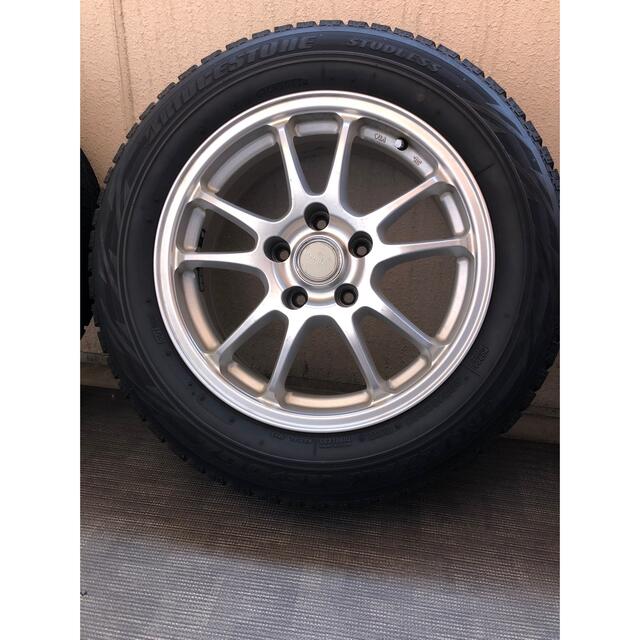 BRIDGESTONE(ブリヂストン)の4本ブリヂストンホイールスタッドレス16×6.5 38 5穴　205 60R16 自動車/バイクの自動車(タイヤ・ホイールセット)の商品写真