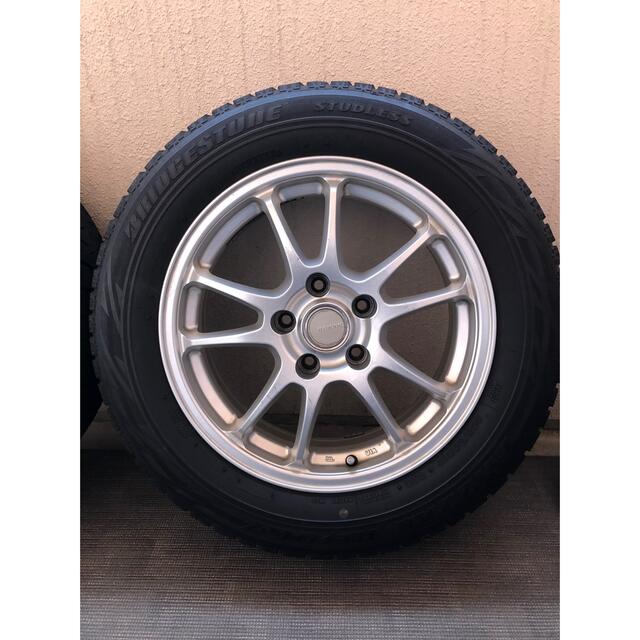 BRIDGESTONE(ブリヂストン)の4本ブリヂストンホイールスタッドレス16×6.5 38 5穴　205 60R16 自動車/バイクの自動車(タイヤ・ホイールセット)の商品写真