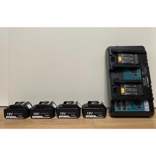 マキタ(Makita)のDC18RD マキタ互換 2口急速充電器 BL1860B 互換 マキタバッテリー(工具/メンテナンス)