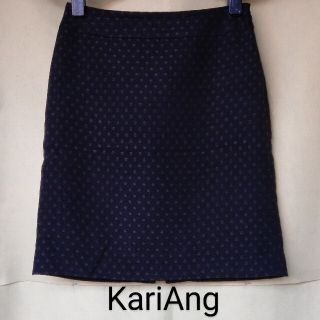 カリアング(kariang)のKariAng 黒 水玉 スカート(ひざ丈スカート)