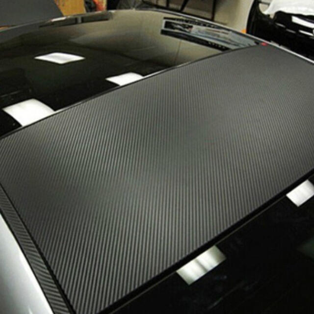 カーボンシート 3D 黒 マット ブラック カーラッピング カスタム diy 自動車/バイクの自動車(汎用パーツ)の商品写真