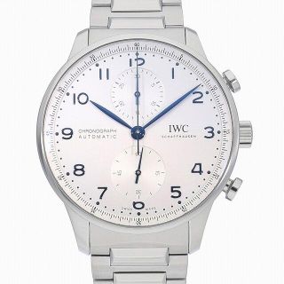 インターナショナルウォッチカンパニー(IWC)の[i4036]IWC ポルトギーゼ クロノグラフ シルバー 青針 中古(腕時計(アナログ))