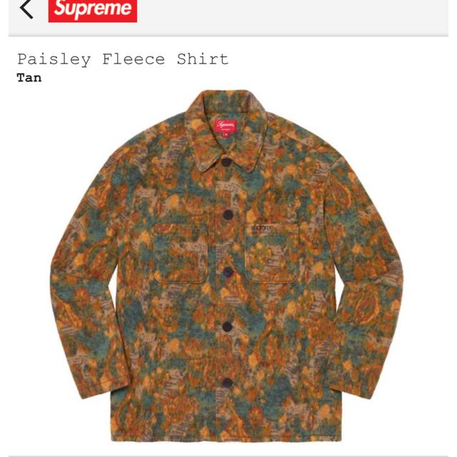 Supreme(シュプリーム)のsupreme paisley fleece shirt Lサイズ メンズのトップス(シャツ)の商品写真
