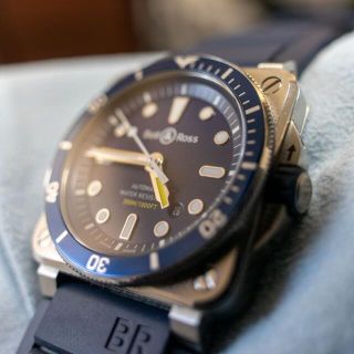 ベルアンドロス(Bell & Ross)の【mori様専用】Bell & Ross BR 03-92 ダイバー ブルー (腕時計(アナログ))