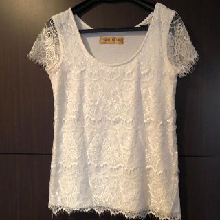 セシルマクビー(CECIL McBEE)の美品！セシルマクビー　レーストップス(カットソー(半袖/袖なし))