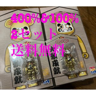 メディコムトイ(MEDICOM TOY)のBE@RBRICK 達磨 合格 金メッキ 弐 400％ 100% 2体ずつ(その他)