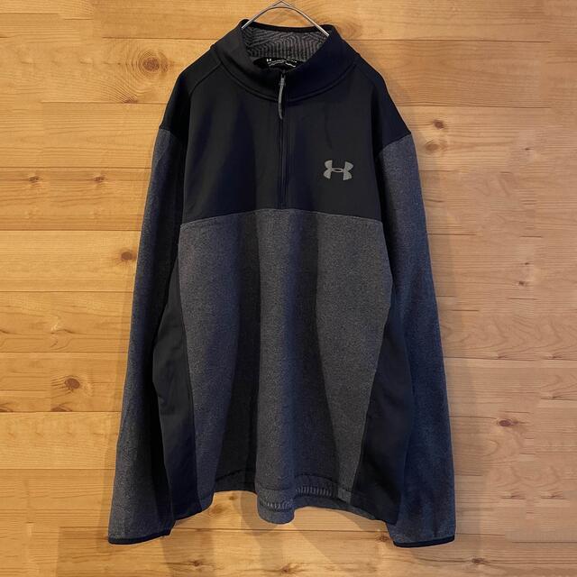 UNDER ARMOUR(アンダーアーマー)の【UNDER ARMOUR】ハーフジップ プルオーバー 切替 フリース US古着 メンズのジャケット/アウター(その他)の商品写真