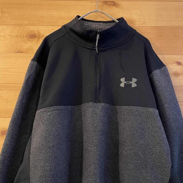 UNDER ARMOUR(アンダーアーマー)の【UNDER ARMOUR】ハーフジップ プルオーバー 切替 フリース US古着 メンズのジャケット/アウター(その他)の商品写真