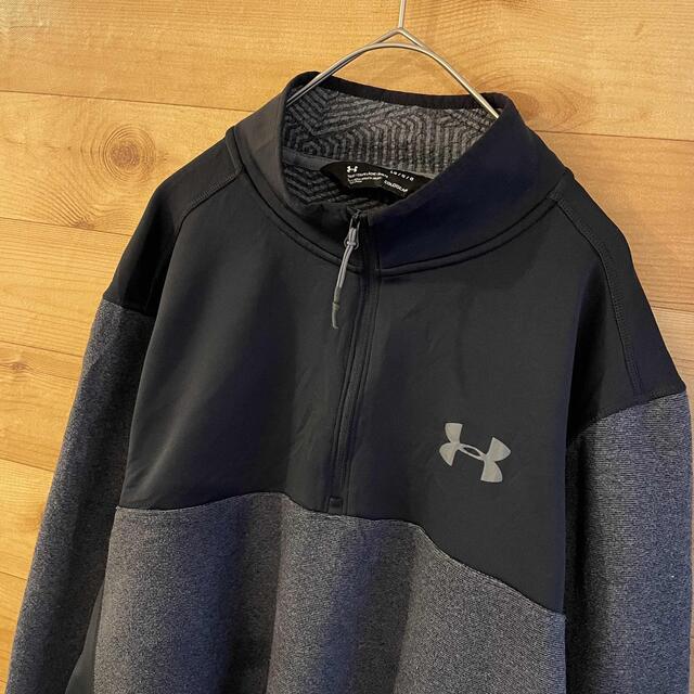 UNDER ARMOUR(アンダーアーマー)の【UNDER ARMOUR】ハーフジップ プルオーバー 切替 フリース US古着 メンズのジャケット/アウター(その他)の商品写真