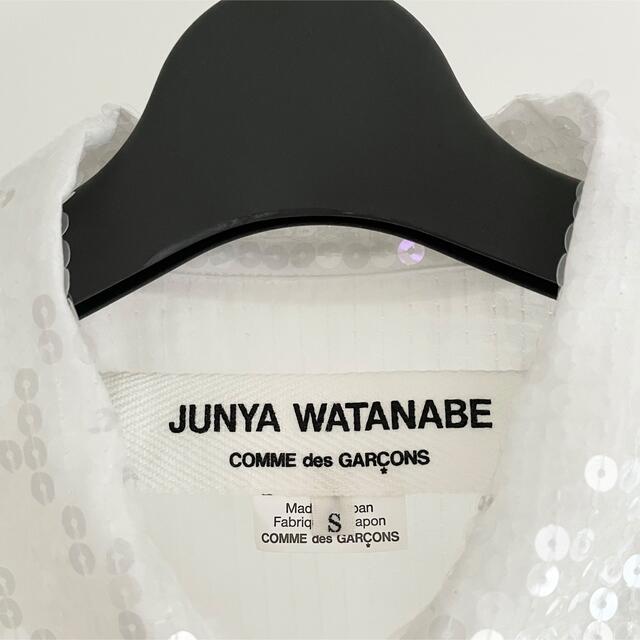 国内正規□ 〈新品〉JUNYA WATANABE スパンコールジャケット シャツ 白 