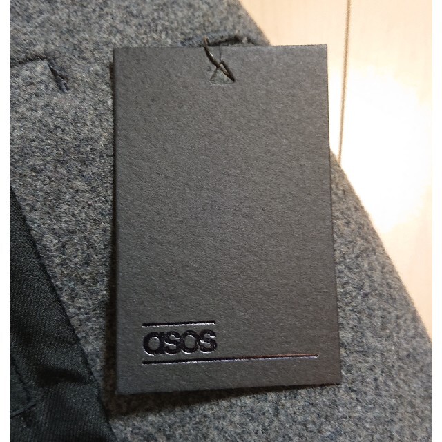 asos(エイソス)の新品 asos エイソス チェスターコート 3B グレー メンズのジャケット/アウター(チェスターコート)の商品写真
