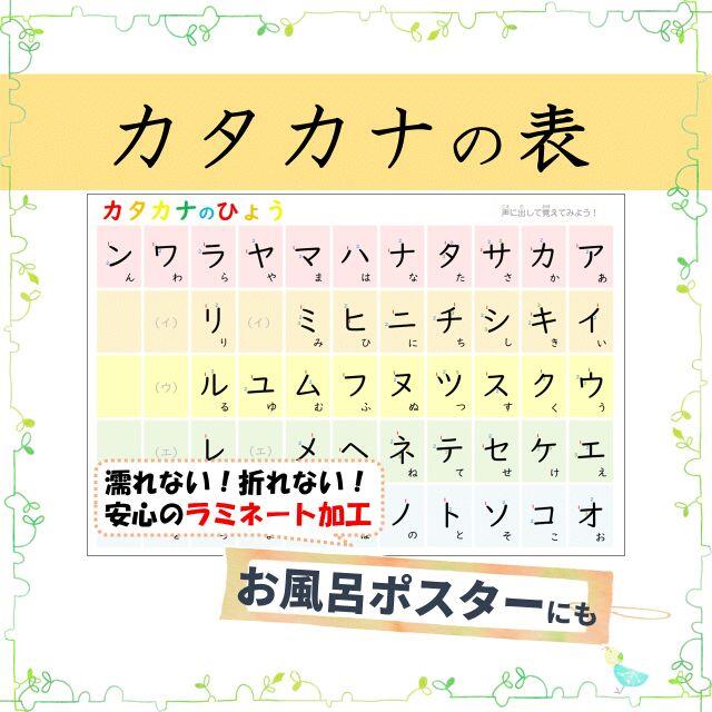 カタカナの表 あいうえお表 書き順付き お風呂でも学べる 書き順付 五十音表の通販 By Himawari教材 ラクマ