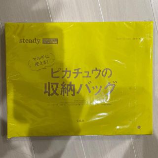 ポケモン(ポケモン)のsteady.10月号  ピカチュウ収納バッグ(小物入れ)