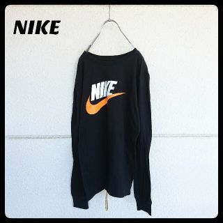 ナイキ(NIKE)のNIKE ブラック ロンT ロゴT(Tシャツ/カットソー(七分/長袖))