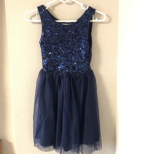 H&M(エイチアンドエム)のスパンコールワンピ　／新体操／発表会 キッズ/ベビー/マタニティのキッズ服女の子用(90cm~)(ドレス/フォーマル)の商品写真