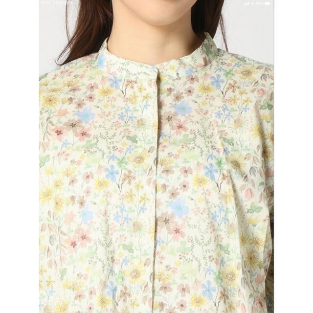 ★美品　NIMES LIBERTY PRINTスタンドカラーシャツ ニーム 4