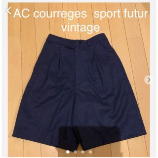 クレージュ(Courreges)のヴィンテージ　クレージュ　90's ショートパンツ キュロット　ネイビー(ショートパンツ)