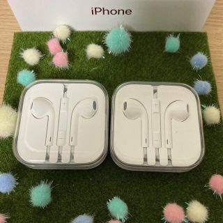 アップル(Apple)のiphone Apple純正イヤホン×2 イヤホンジャック 未使用品(ヘッドフォン/イヤフォン)