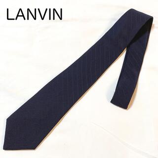 ランバン(LANVIN)の未使用　LANVIN ランバン　ネクタイ　ネイビー系　ストライプ　19(ネクタイ)