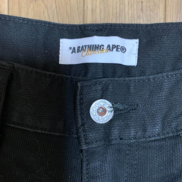 A BATHING APE(アベイシングエイプ)のBAPE ブラックパンツ（XL） メンズのパンツ(デニム/ジーンズ)の商品写真