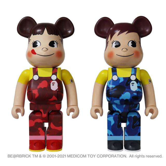 MEDICOM TOY(メディコムトイ)のBE@RBRICK BAPE(R) × ペコちゃん & ポコちゃん 1000% エンタメ/ホビーのフィギュア(その他)の商品写真