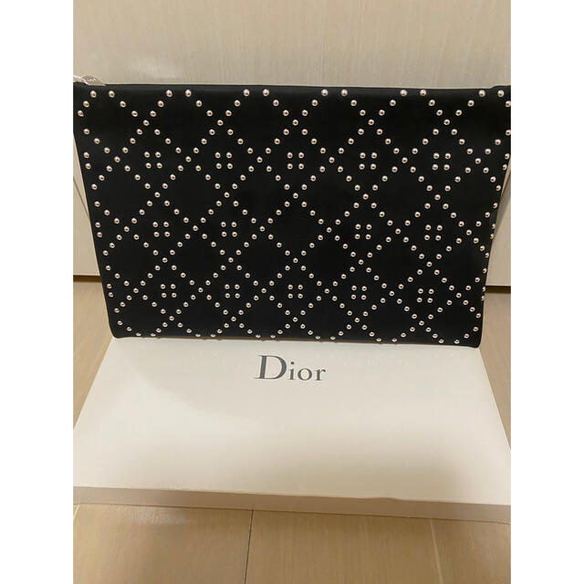 Dior(ディオール)のDior ディオール ノベルティ ポーチ 黒 新品 ブラック レディースのファッション小物(ポーチ)の商品写真