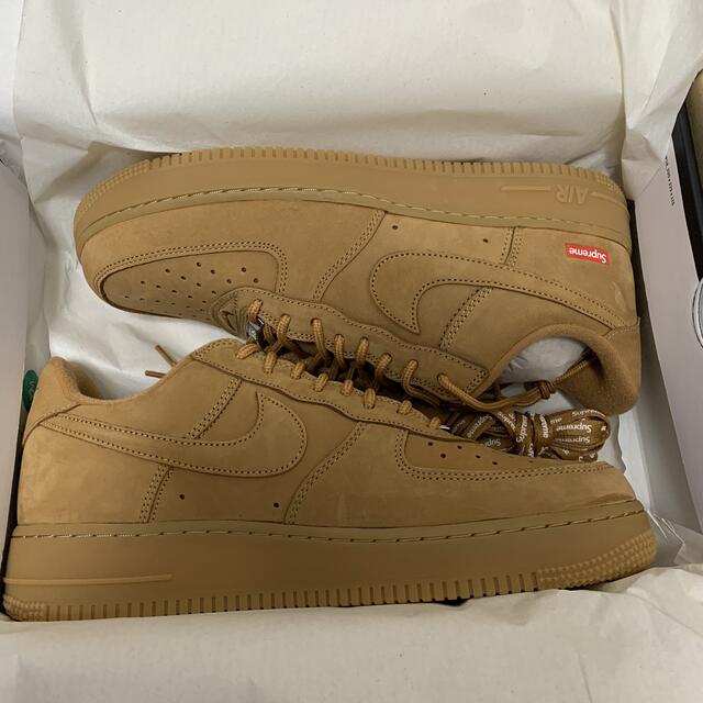 人気新品 Supreme Nike Air Force 1 Low Flax Wheat スニーカー