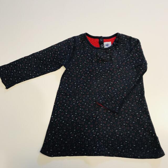 PETIT BATEAU(プチバトー)のプチバトー　ワンピース　チュニック　18m/81㎝　80 キッズ/ベビー/マタニティのベビー服(~85cm)(ワンピース)の商品写真