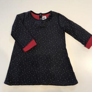 プチバトー(PETIT BATEAU)のプチバトー　ワンピース　チュニック　18m/81㎝　80(ワンピース)