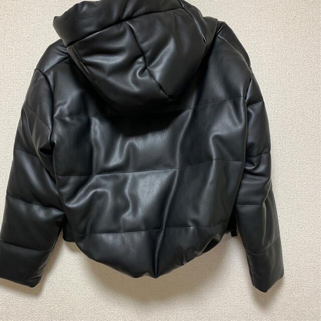 ZARA フェイクレザーダウンジャケット