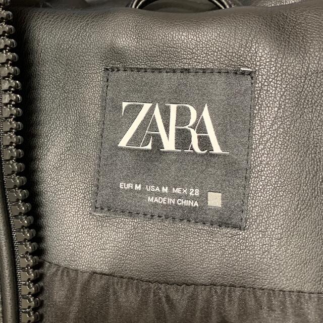 ZARA(ザラ)のZARA  フェイクレザーダウンジャケット レディースのジャケット/アウター(ダウンジャケット)の商品写真