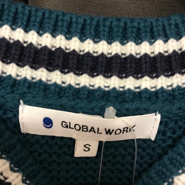 GLOBAL WORK(グローバルワーク)のラインＶネックガーターニット メンズのトップス(ニット/セーター)の商品写真