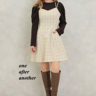 ワンアフターアナザーナイスクラップ(one after another NICE CLAUP)の新品 one after another クロス紐ミニジャンスカ(ミニワンピース)