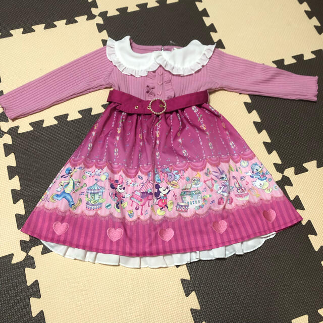 しまむら(シマムラ)のエコネコ　ワンピース　100 キッズ/ベビー/マタニティのキッズ服女の子用(90cm~)(ワンピース)の商品写真