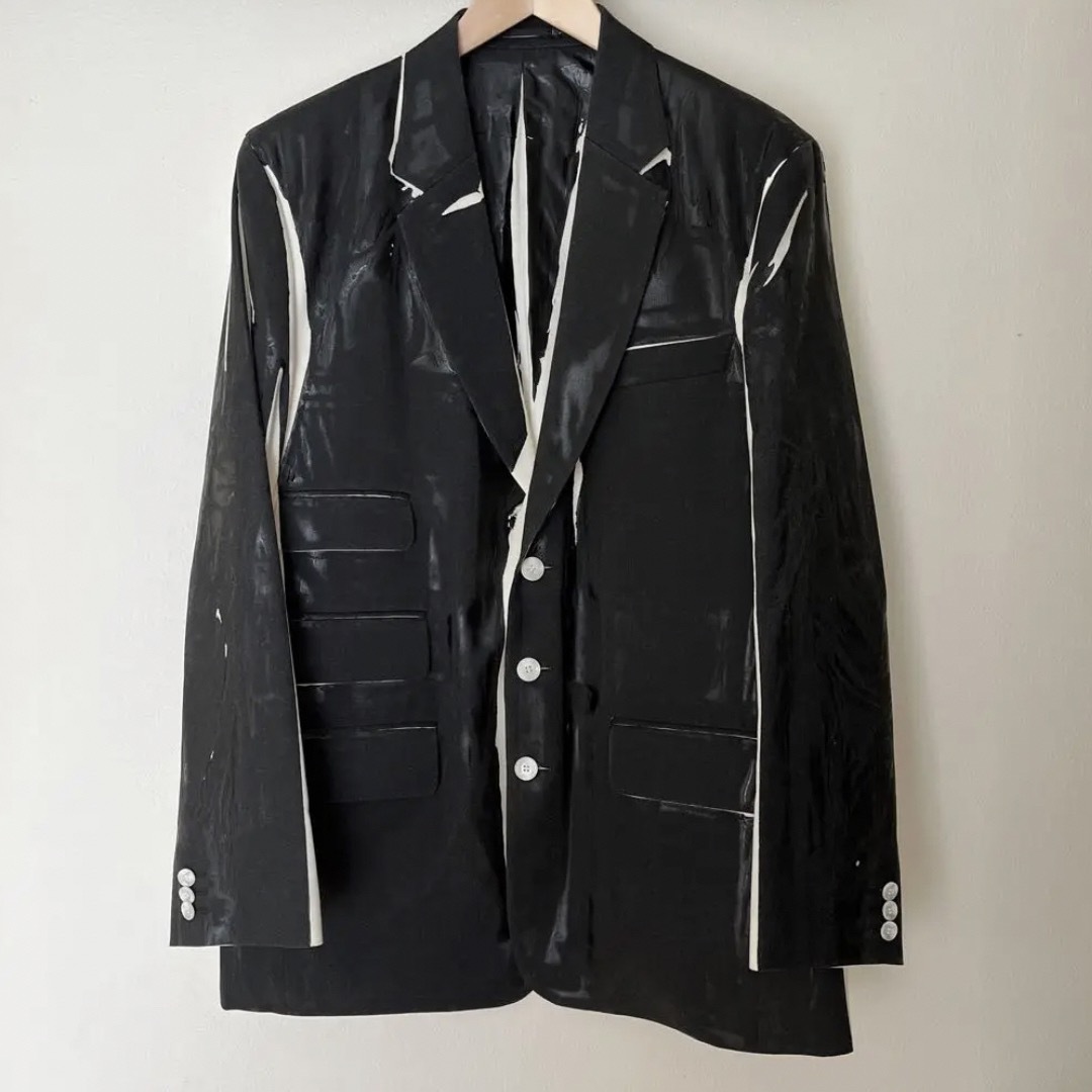 sacai(サカイ)のkudos BLACK IS MINDSET JACKET WHITE メンズのジャケット/アウター(テーラードジャケット)の商品写真