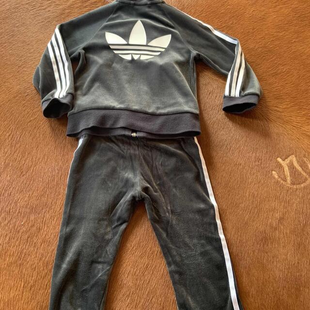 adidas(アディダス)のアディダス　ベロア　セットアップ　90 キッズ/ベビー/マタニティのキッズ服男の子用(90cm~)(その他)の商品写真