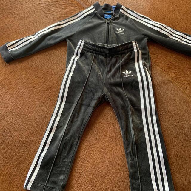 adidas(アディダス)のアディダス　ベロア　セットアップ　90 キッズ/ベビー/マタニティのキッズ服男の子用(90cm~)(その他)の商品写真