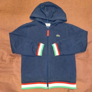 ラコステ(LACOSTE)のLACOSTE ラコステ ボーダー ジップアップ スウェット パーカー 120(ジャケット/上着)