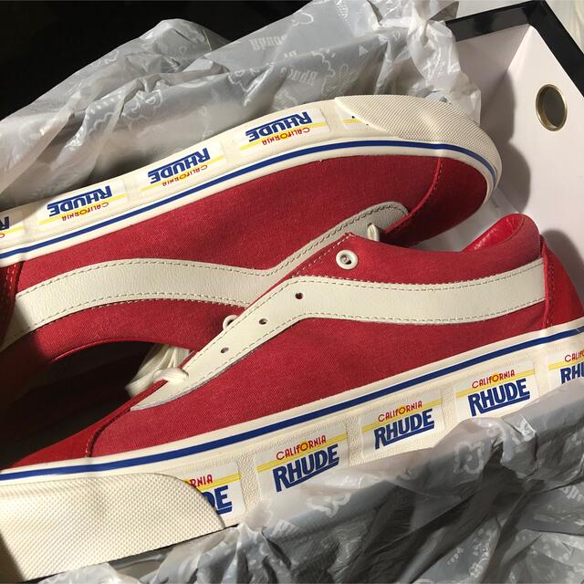 【28.5cm】vans rhude bold Ni plate RED