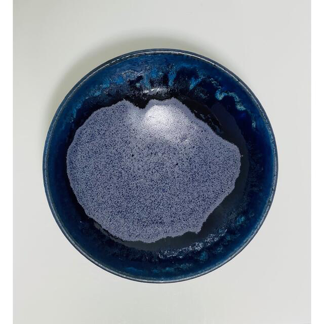 【新品・未使用】やちむん　南陶窯、久場政一作　珊瑚釉ブルー皿No.104 | フリマアプリ ラクマ