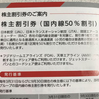 JAL (日本航空) 株主優待割引券　3枚(その他)