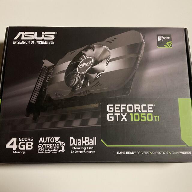 ASUS(エイスース)の【ASUS】GEFORCE GTX 1050Ti スマホ/家電/カメラのPC/タブレット(PCパーツ)の商品写真