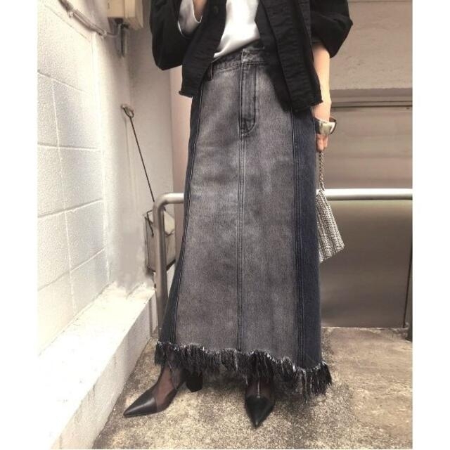 AMERI RAGGED DENIM SKIRT 新木優子着用綿100％状態