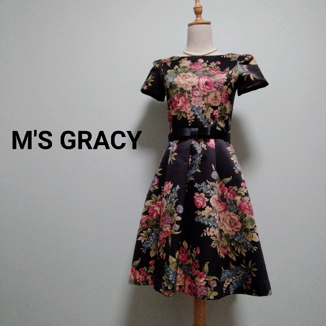 M&acute;S GRACY - 【未使用品】エムズグレイシー フラワー ワンピース 